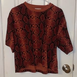 TopShop snake skin print shirt